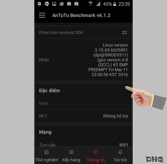 Th&ocirc;ng tin cấu h&igrave;nh